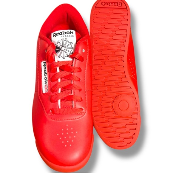 Reebok Classic Leather Sneakers Women’s Red Size 9 UK 6.5 EUR 40 Athletic Shoes - Picture 4 of 7